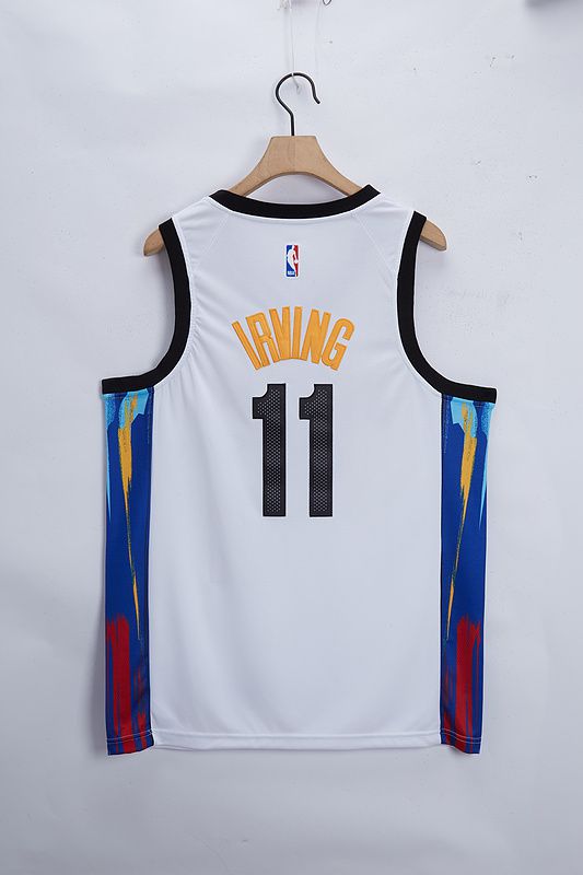 Men Brooklyn Nets #11 Irving White Game Nike 2021 NBA Jersey1